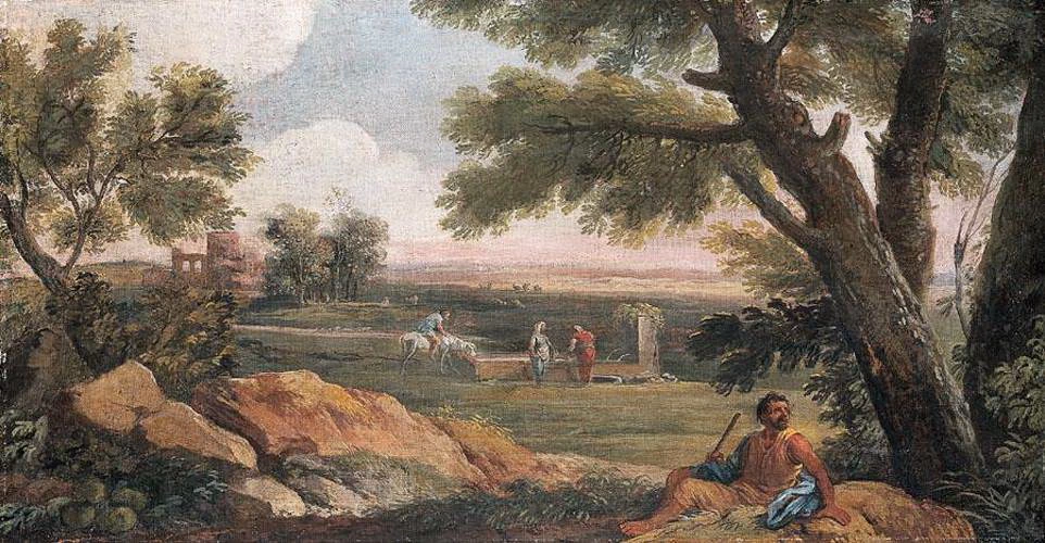 Paesaggio laziale con pozzo